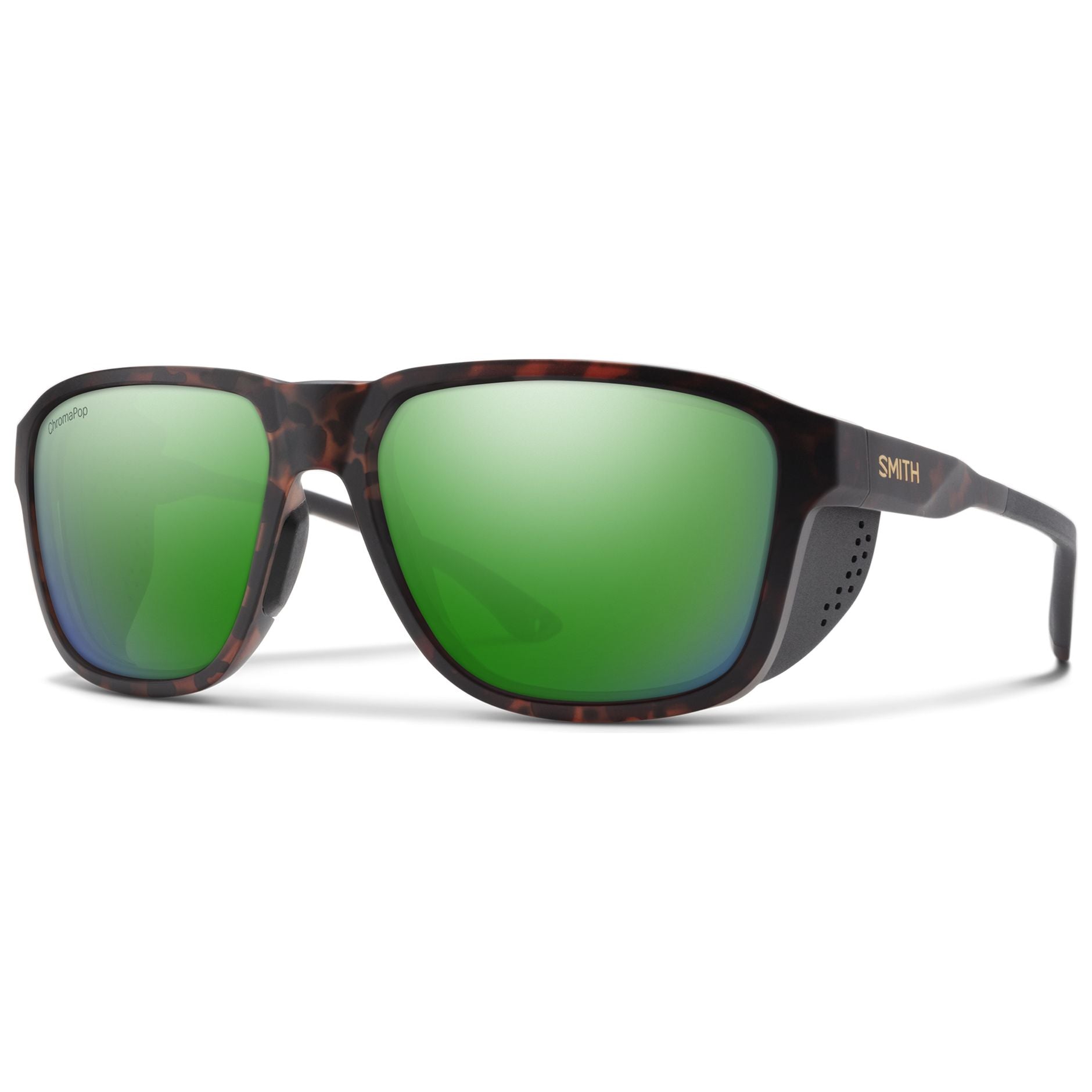 Smith Optics Embark Sunglasses Matte Tortoise ChromaPop Polarized Green Mirror Image 01