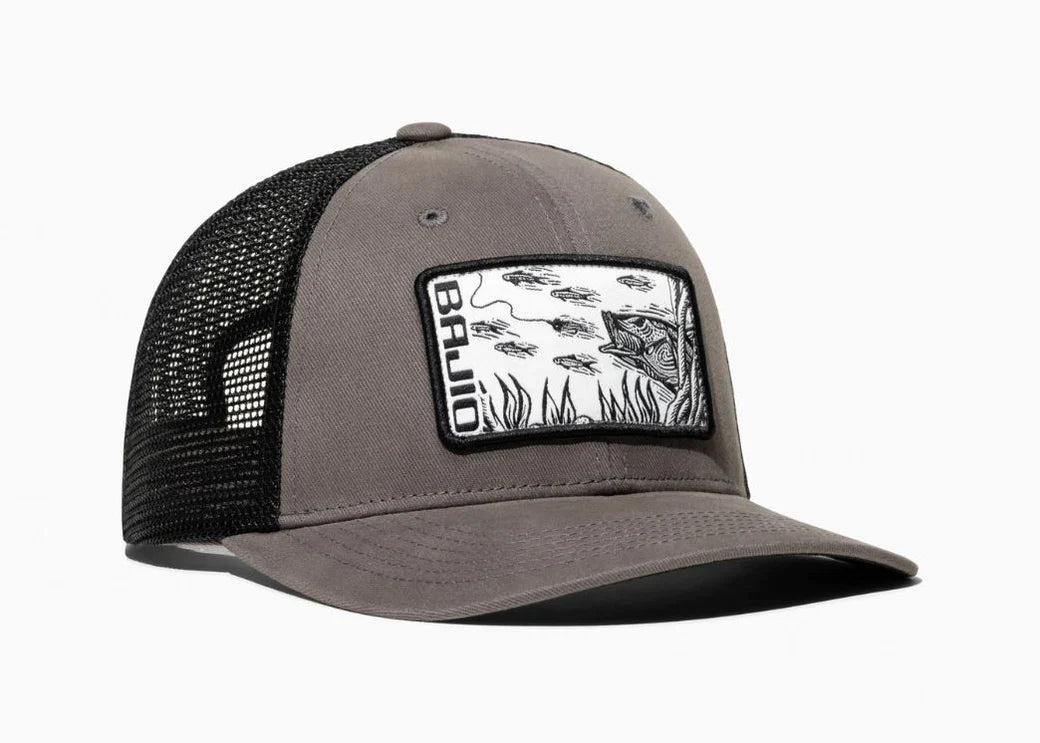 Bajio Snookpatch Snook Patch Snapback Trucker Hat Grey