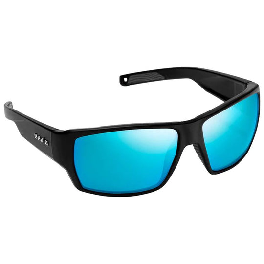 Bajio Vega Sunglasses Black Matte Blue Glass Image 01