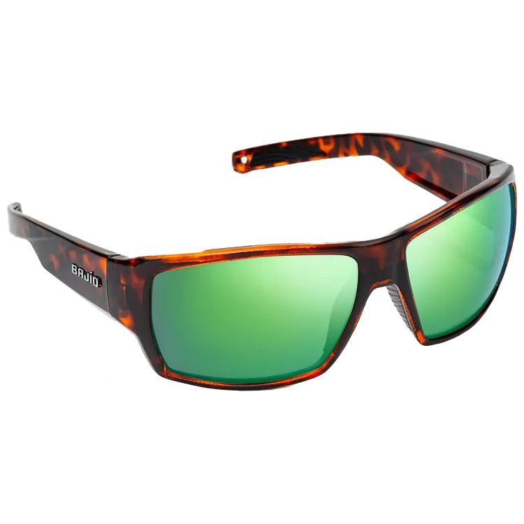 Bajio Vega Sunglasses Brown Tortoise Matte Green Glass Image 01