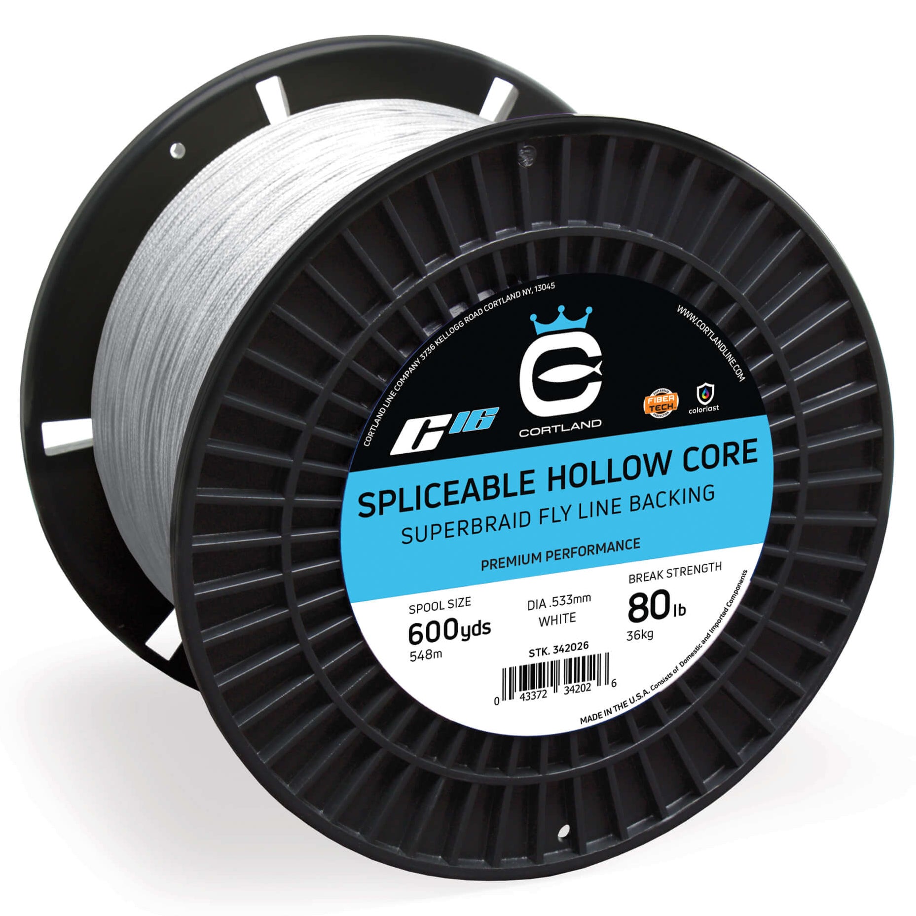 Cortland C-16 Hollow Core Spliceable Backing White Image 01